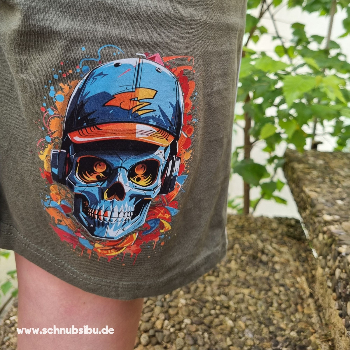 Bügelbild Colorful Skull